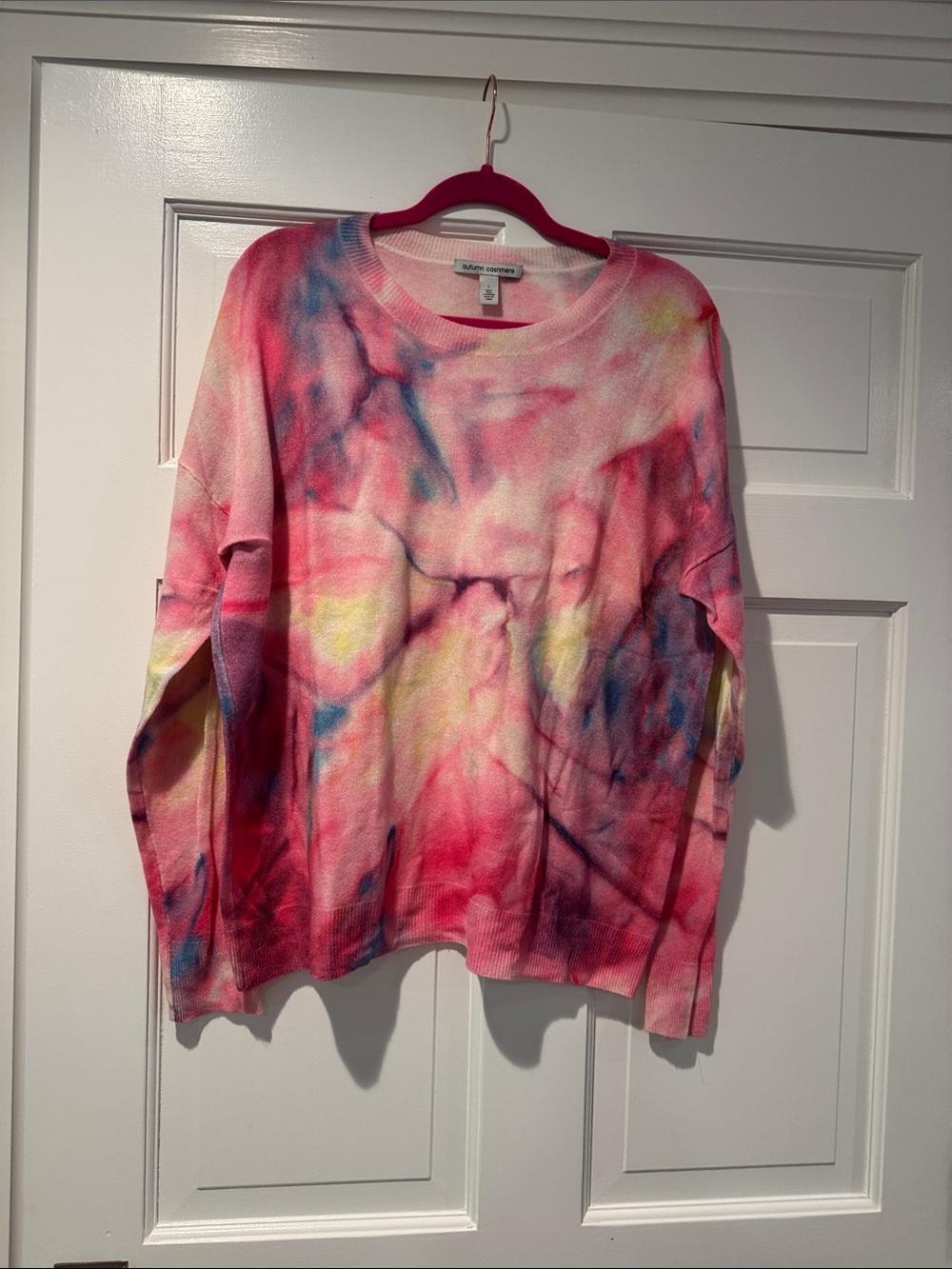 Autumn Cashmere Colorful Tie-Dye Knit Sweater